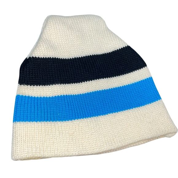 Meister 100% "New Wool" Watch Cap Beanie Hat Stripes OS Ski Winter Knit Vintage - Picture 8 of 9